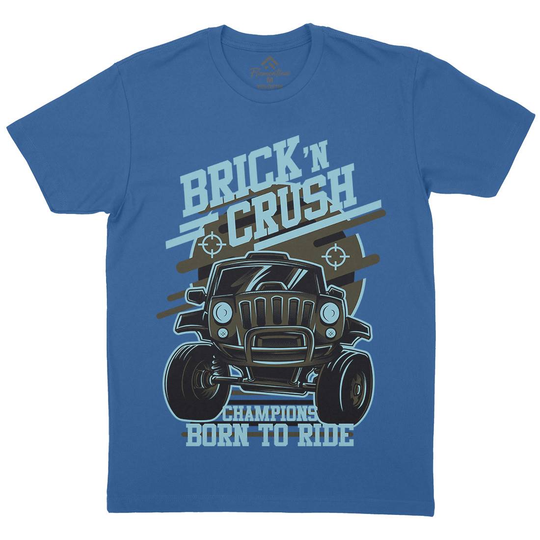Brick Crush Mens Crew Neck T-Shirt Cars D720