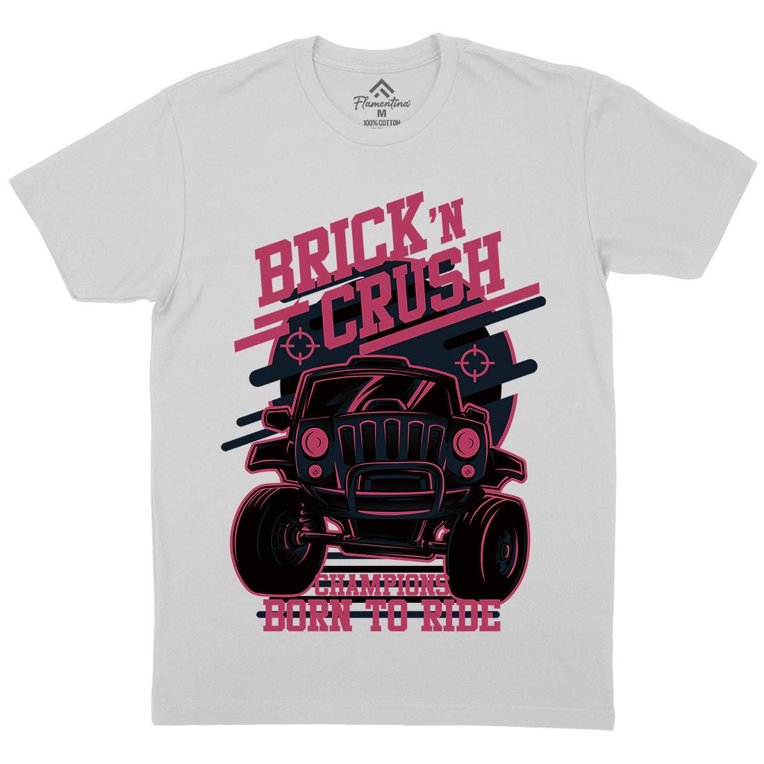 Brick Crush Mens Crew Neck T-Shirt Cars D720