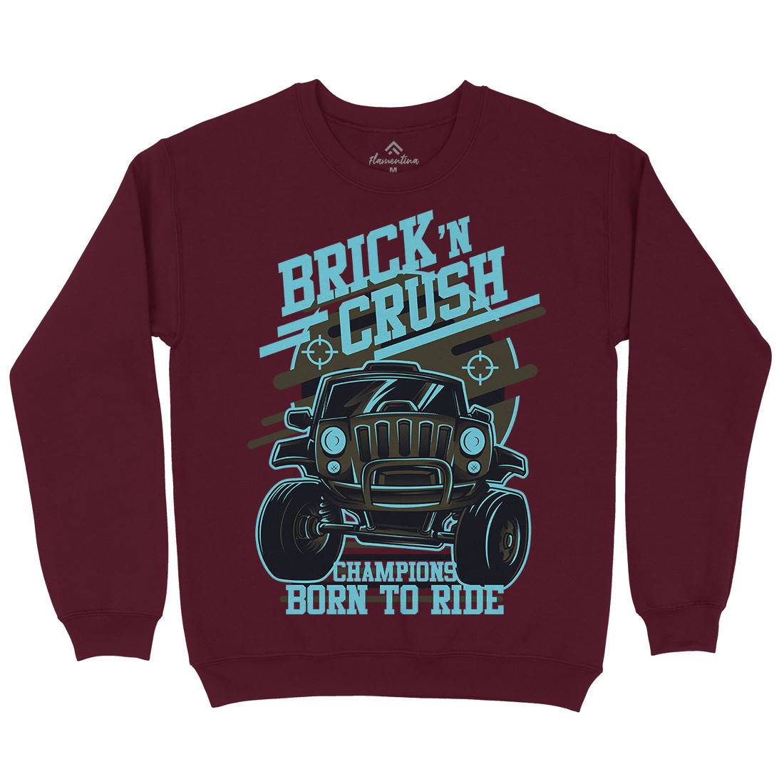 Brick Crush Mens Crew Neck Sweatshirt Cars D720