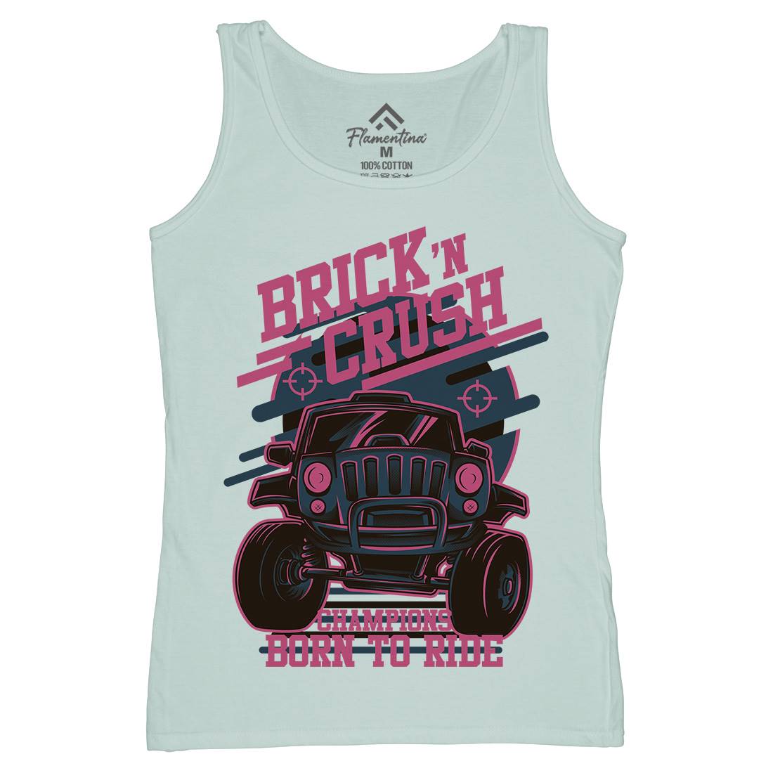 Brick Crush Womens Organic Tank Top Vest Cars D720