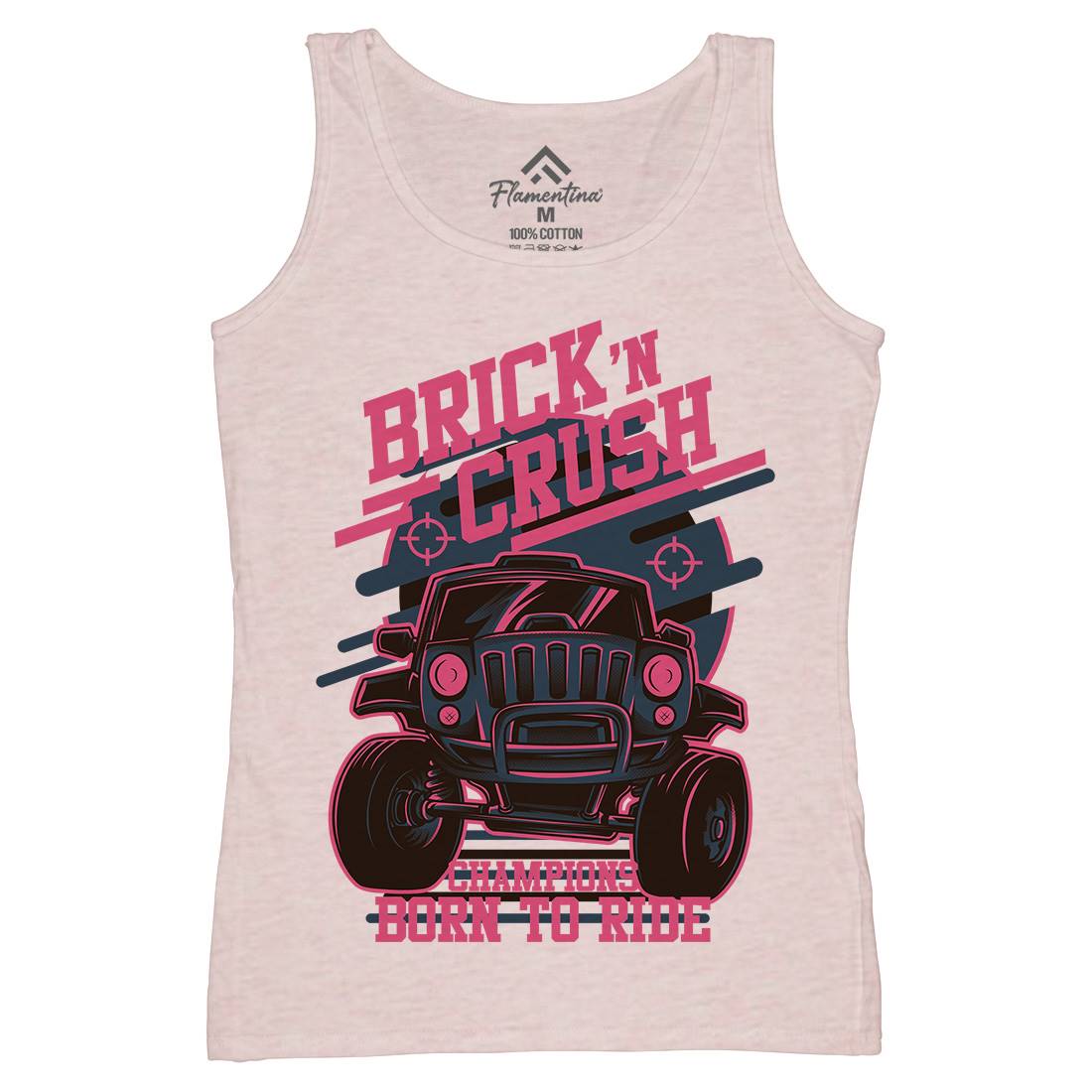 Brick Crush Womens Organic Tank Top Vest Cars D720