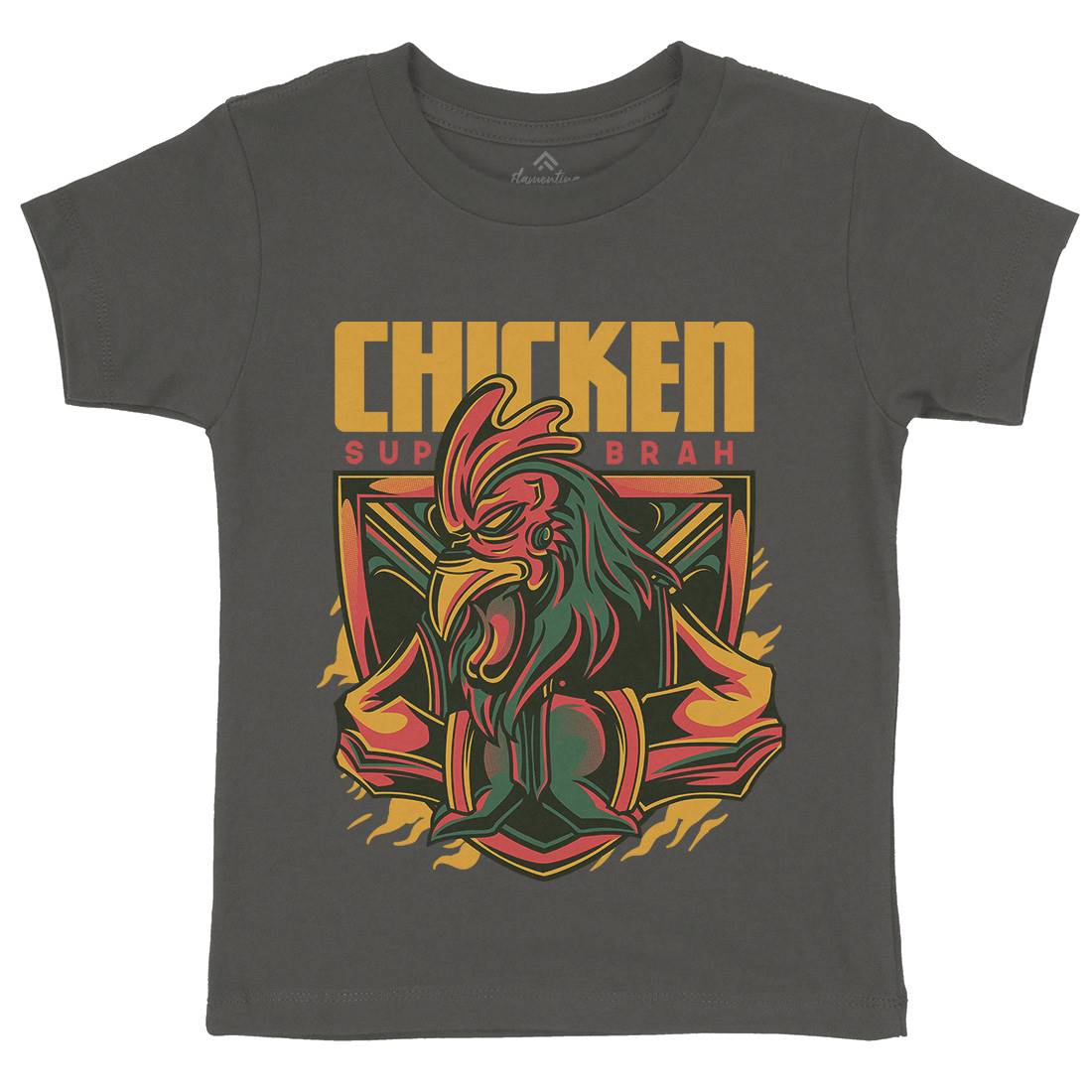 Chicken Kids Crew Neck T-Shirt Animals D723