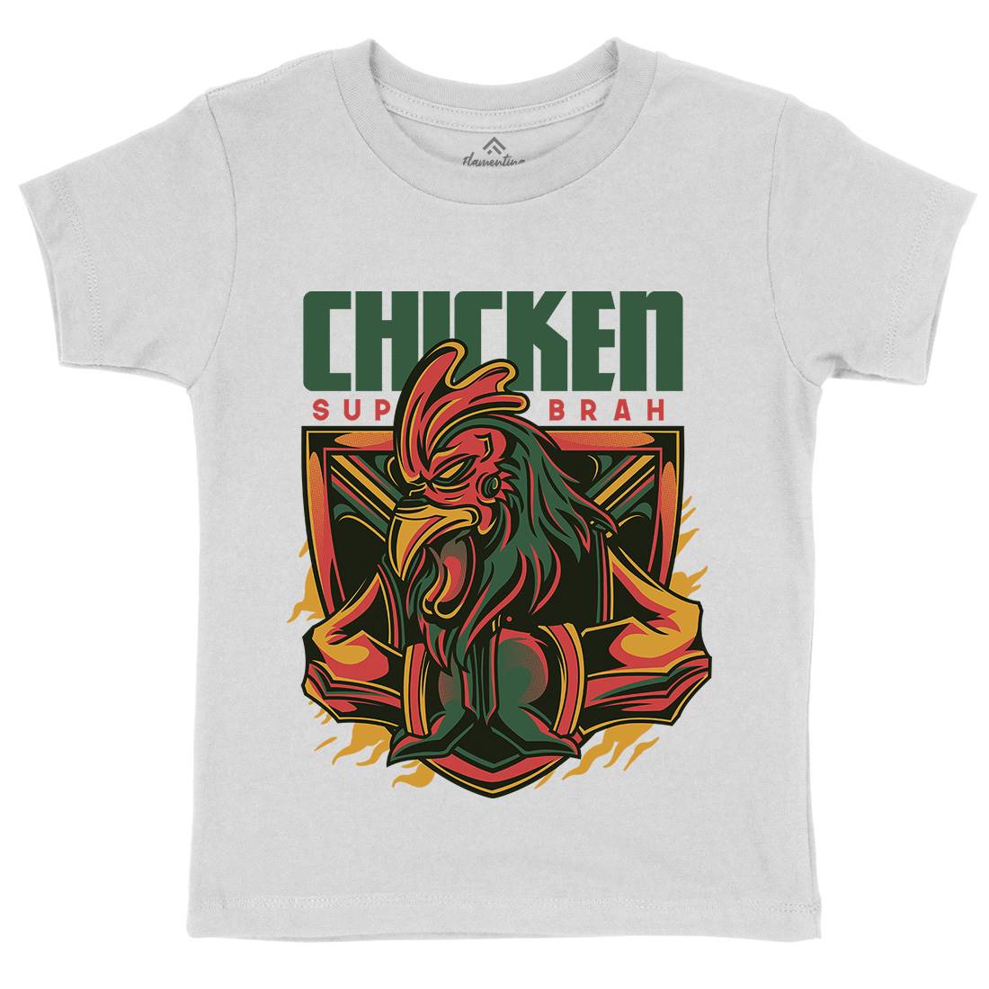 Chicken Kids Crew Neck T-Shirt Animals D723