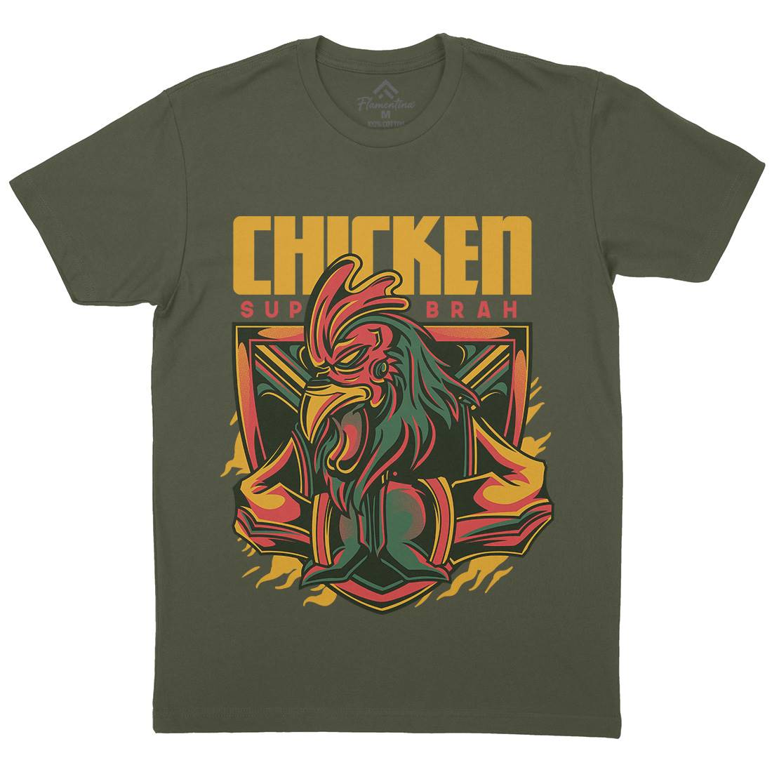 Chicken Mens Crew Neck T-Shirt Animals D723