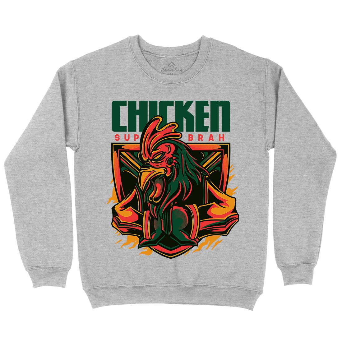 Chicken Mens Crew Neck Sweatshirt Animals D723