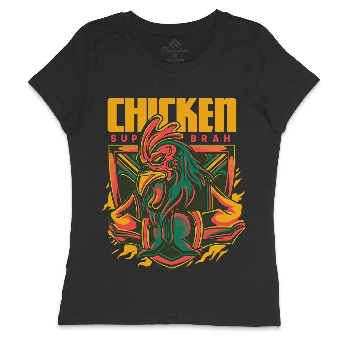 Chicken Womens Crew Neck T-Shirt Animals D723