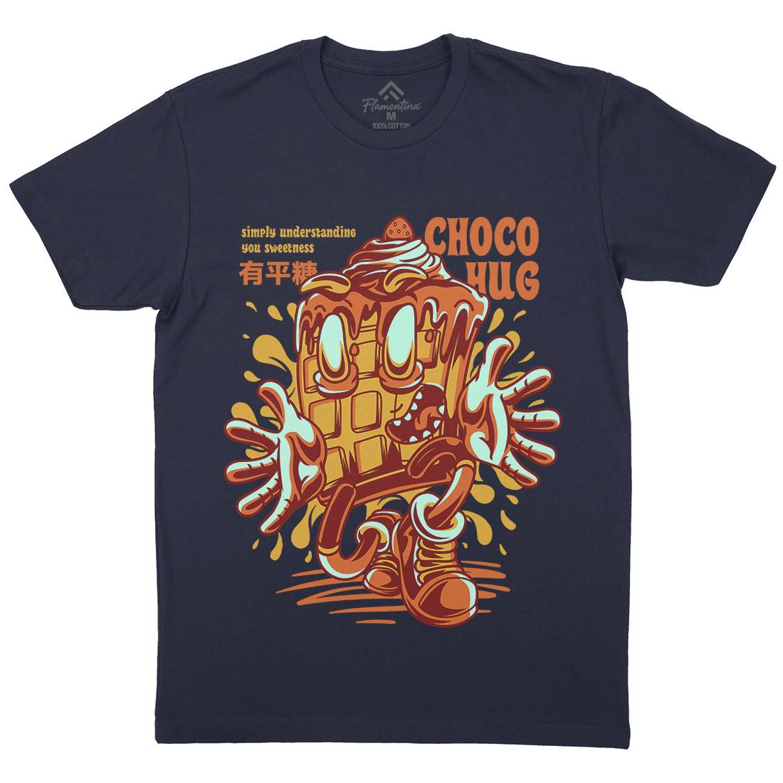 Choco Hug Mens Organic Crew Neck T-Shirt Food D725
