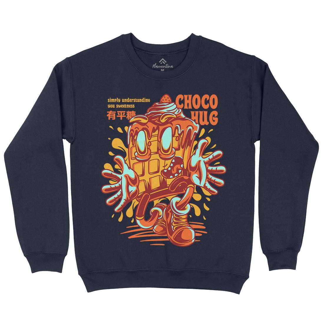 Choco Hug Mens Crew Neck Sweatshirt Food D725