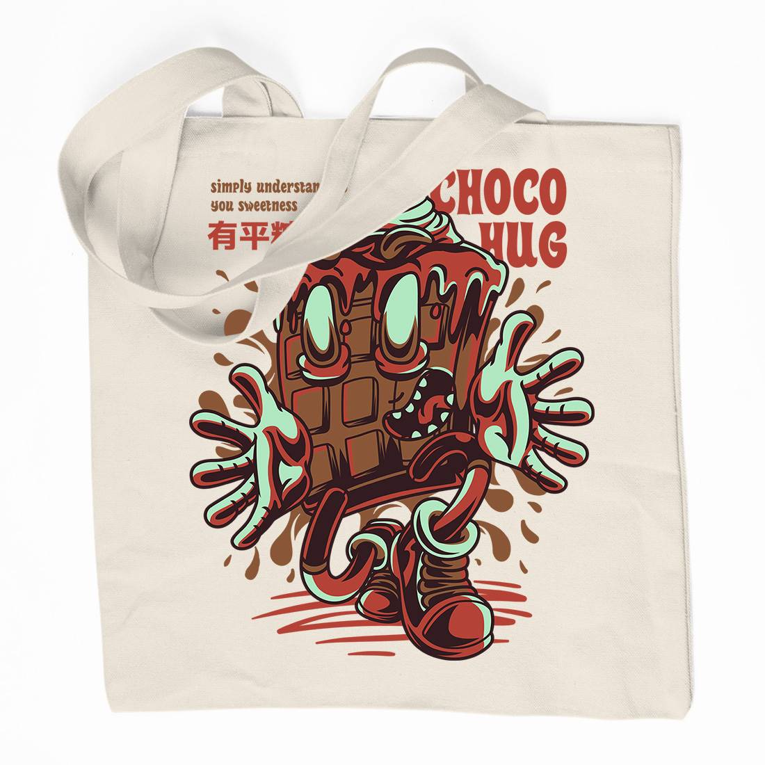 Choco Hug Organic Premium Cotton Tote Bag Food D725