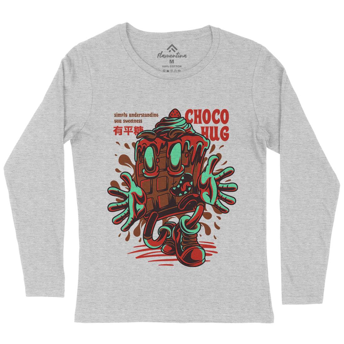 Choco Hug Womens Long Sleeve T-Shirt Food D725