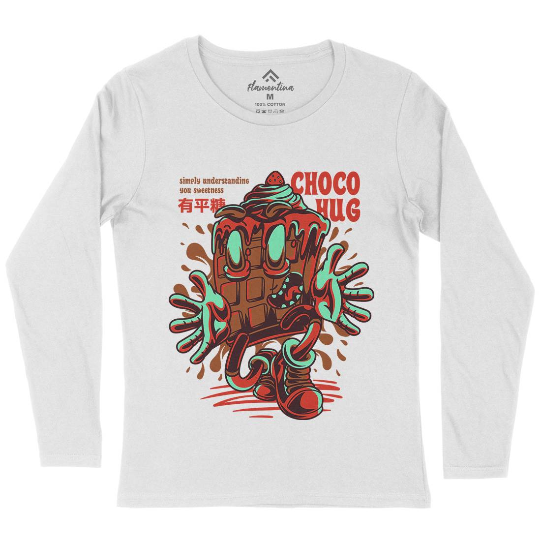 Choco Hug Womens Long Sleeve T-Shirt Food D725