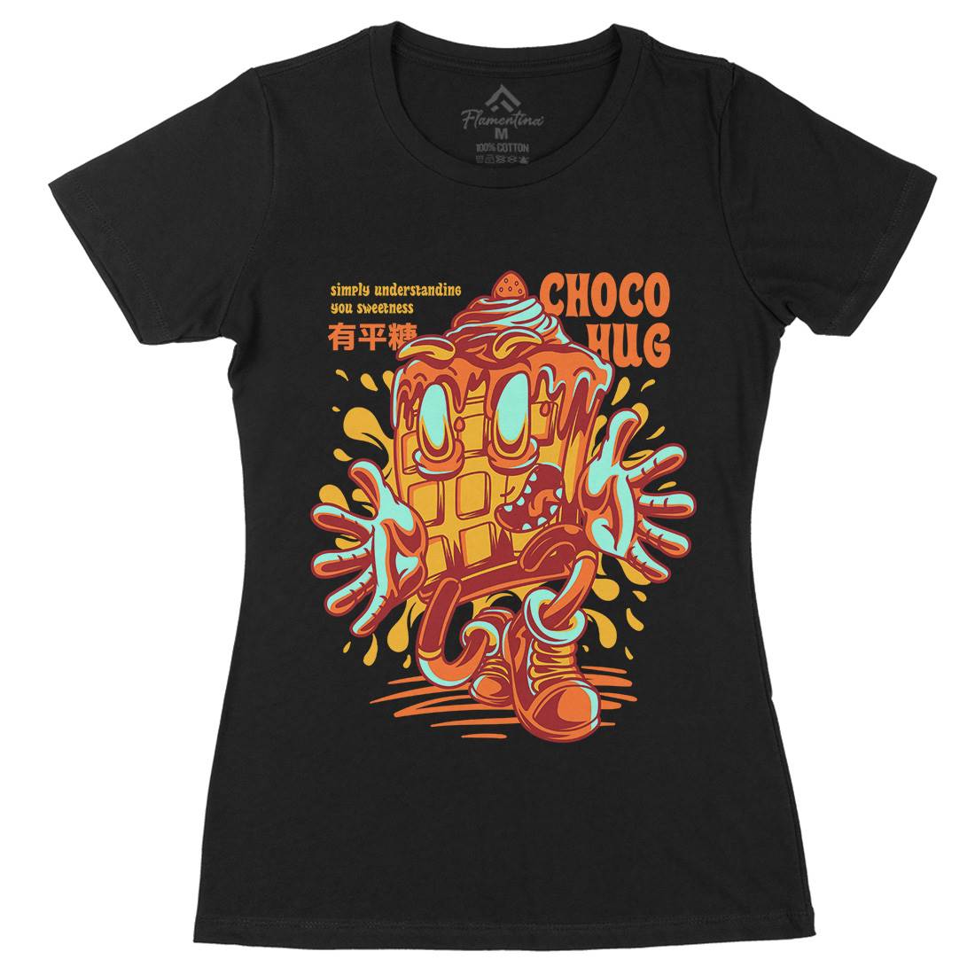 Choco Hug Womens Organic Crew Neck T-Shirt Food D725