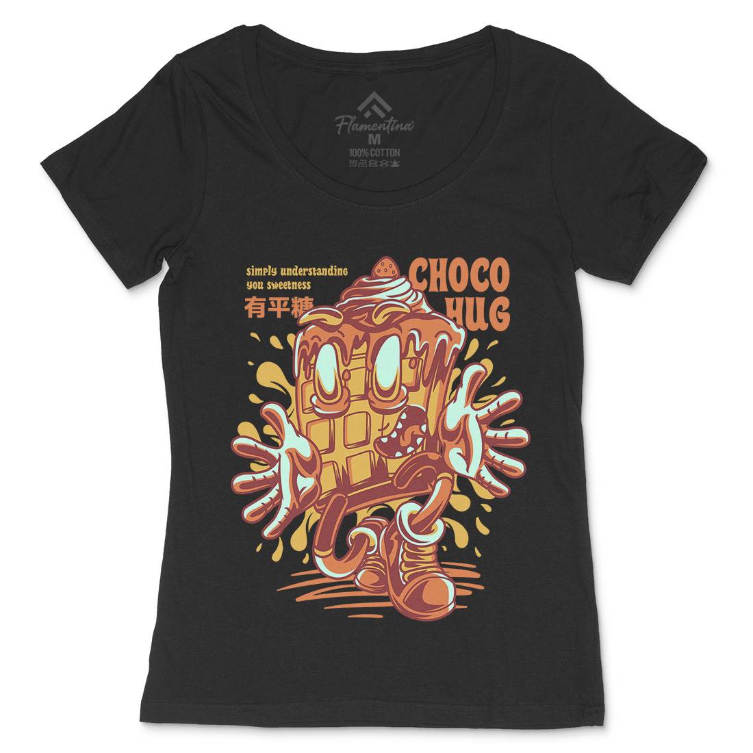 Choco Hug Womens Scoop Neck T-Shirt Food D725