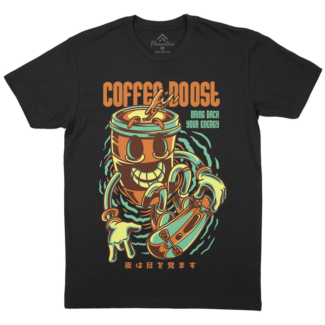 Coffee Boost Mens Crew Neck T-Shirt Drinks D726
