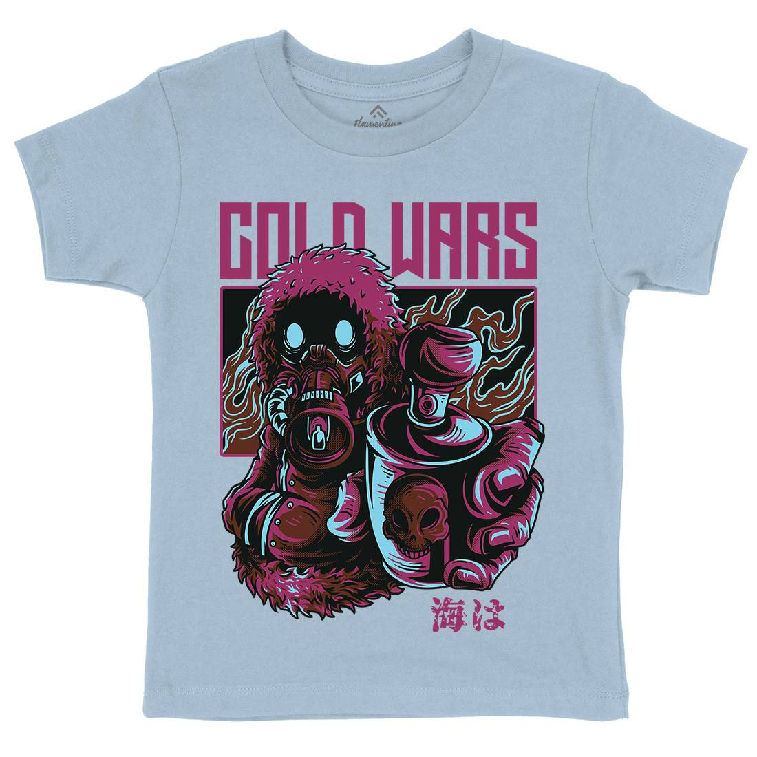 Cold Wars Kids Crew Neck T-Shirt Graffiti D727