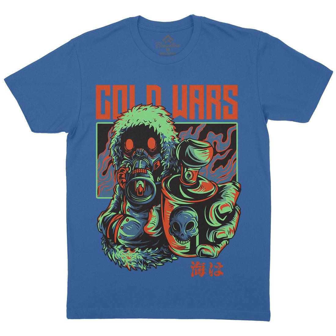 Cold Wars Mens Organic Crew Neck T-Shirt Graffiti D727