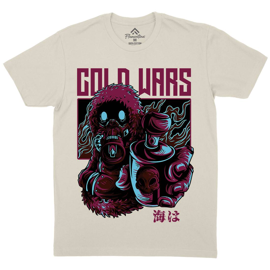 Cold Wars Mens Organic Crew Neck T-Shirt Graffiti D727