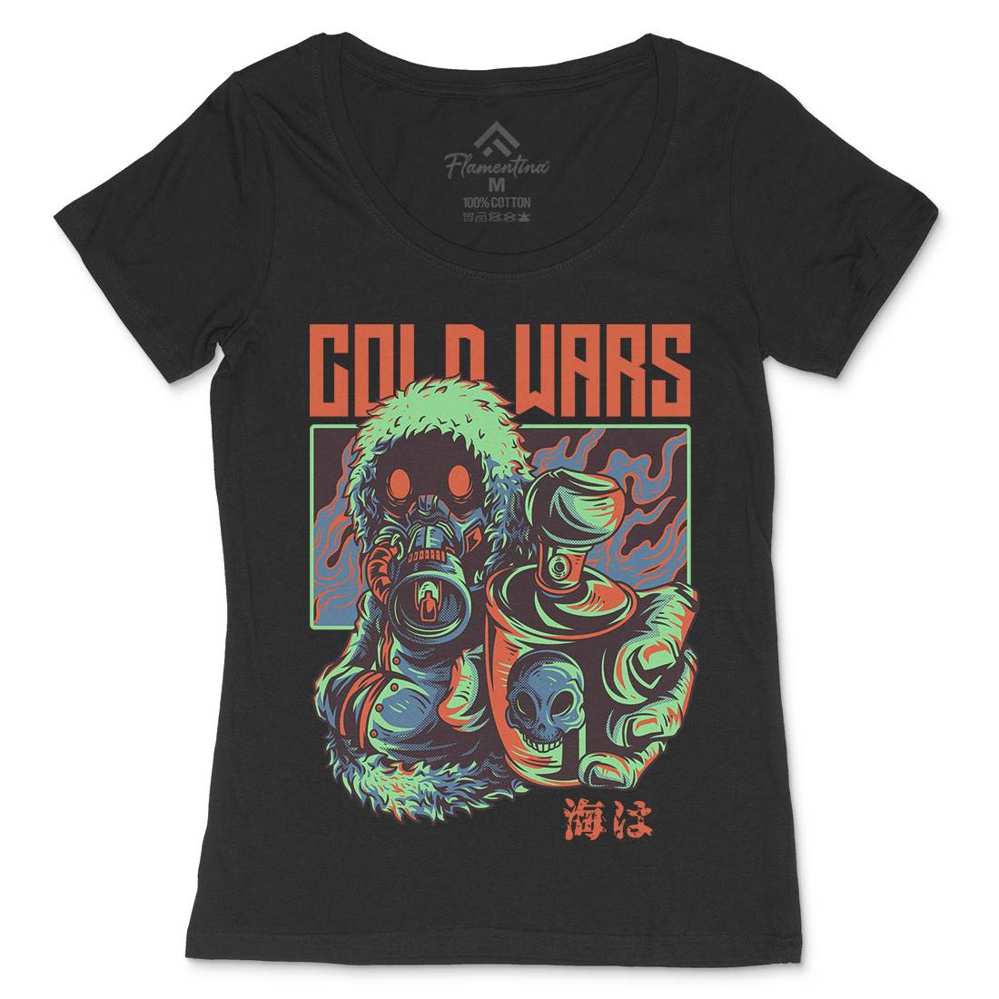 Cold Wars Womens Scoop Neck T-Shirt Graffiti D727