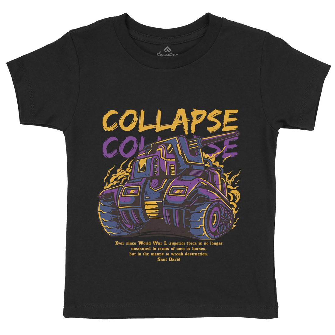 Collapse Kids Organic Crew Neck T-Shirt Army D728
