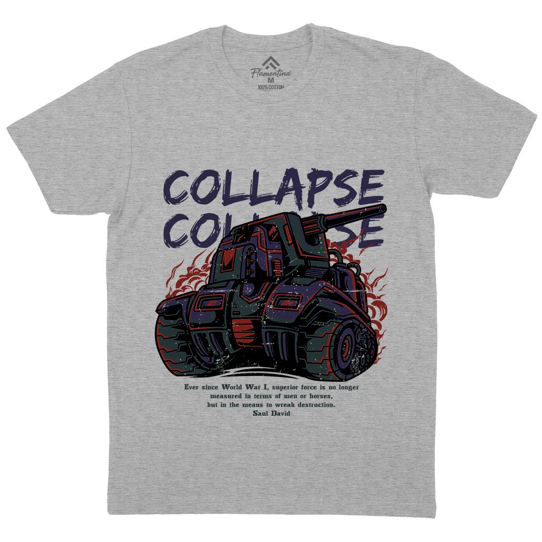 Collapse Mens Crew Neck T-Shirt Army D728