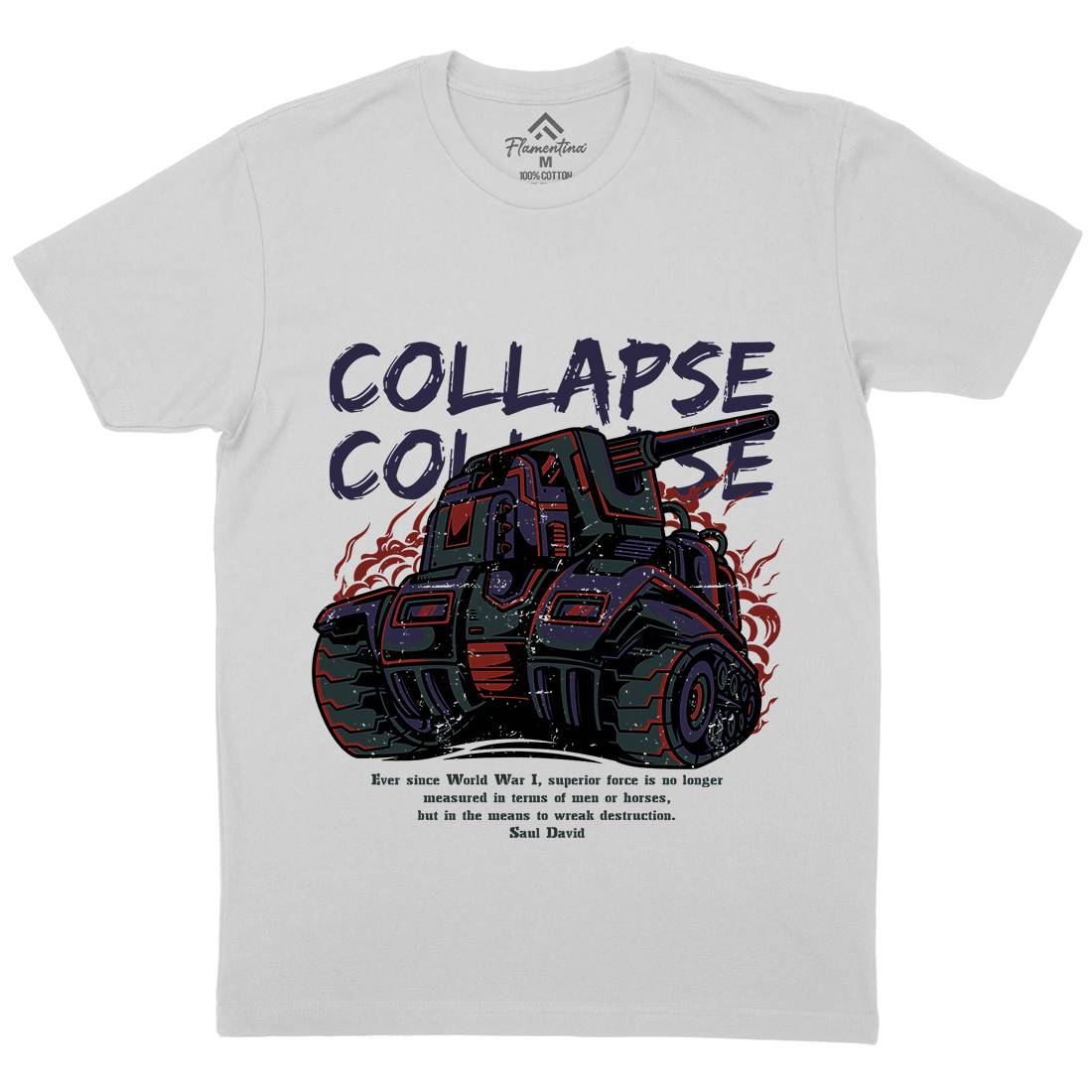Collapse Mens Crew Neck T-Shirt Army D728