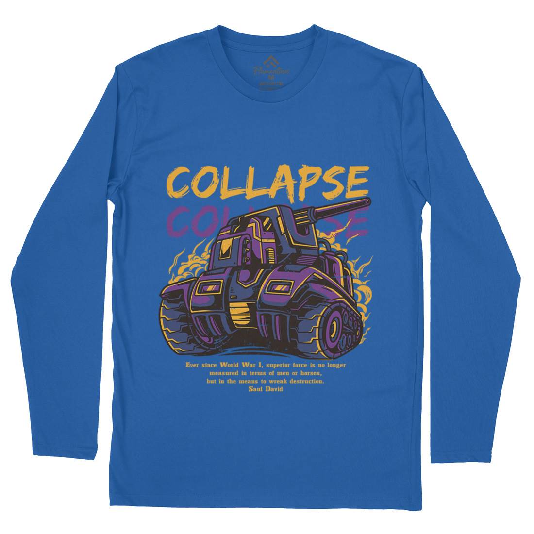 Collapse Mens Long Sleeve T-Shirt Army D728