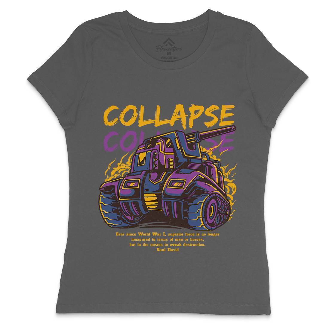 Collapse Womens Crew Neck T-Shirt Army D728