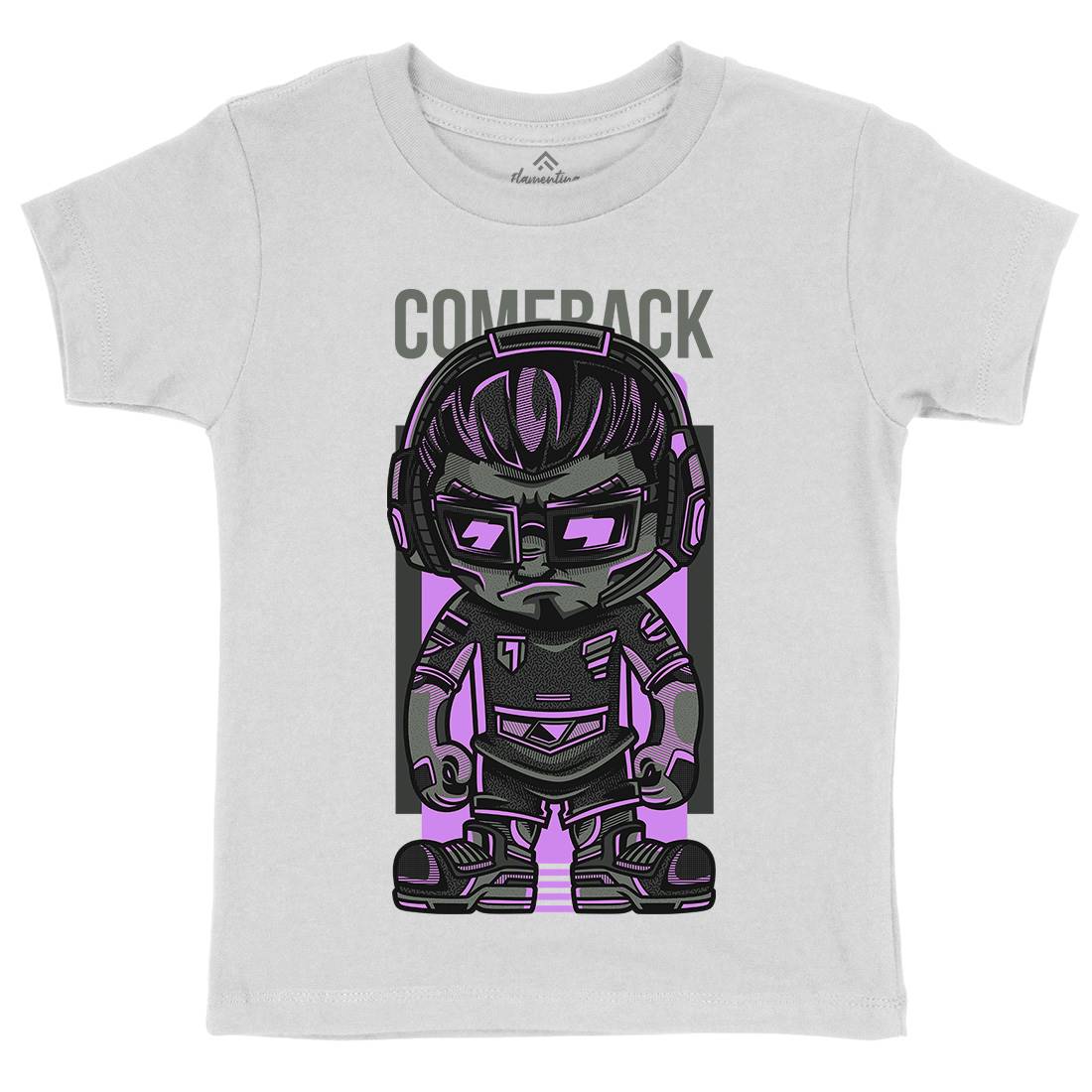 Come Back Dj Kids Organic Crew Neck T-Shirt Music D730