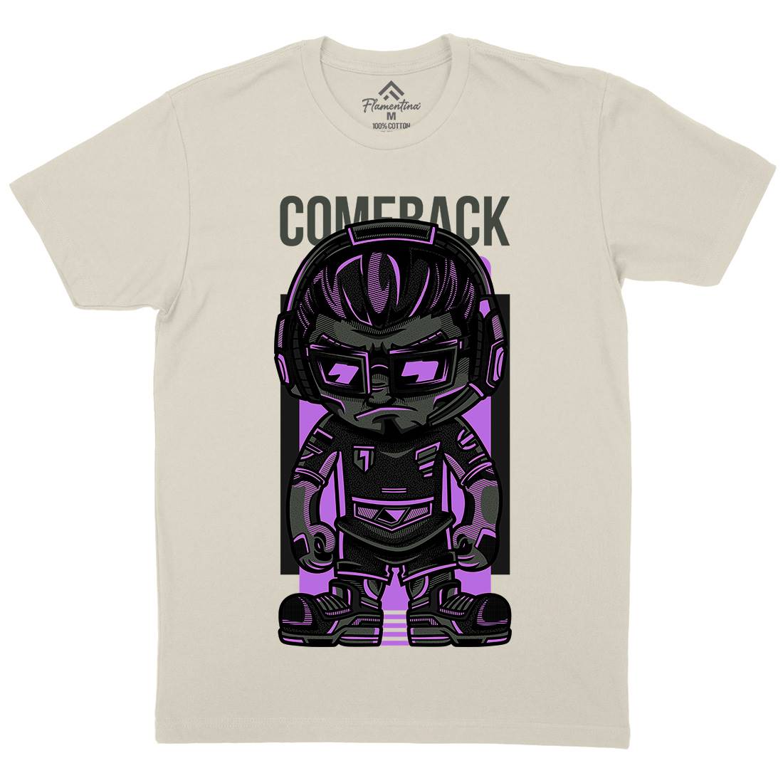 Come Back Dj Mens Organic Crew Neck T-Shirt Music D730