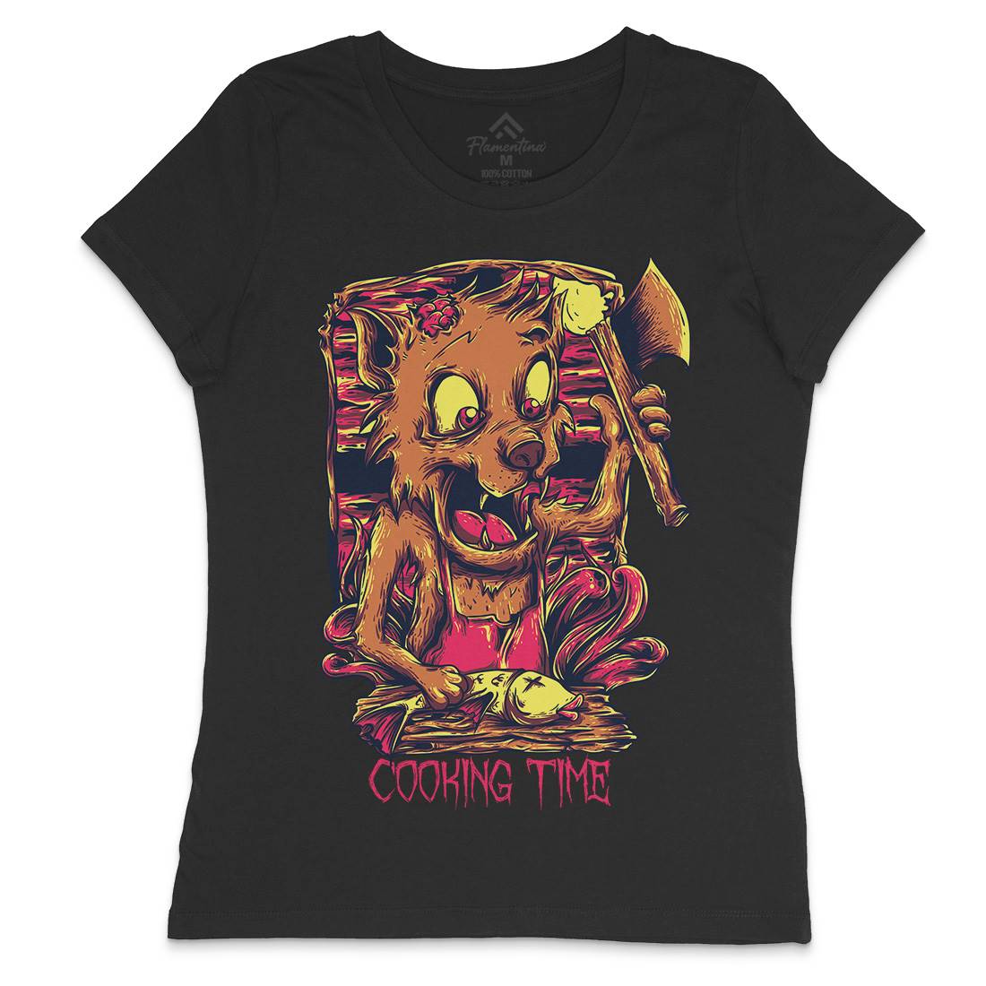 Cooking Time Womens Crew Neck T-Shirt Food D732