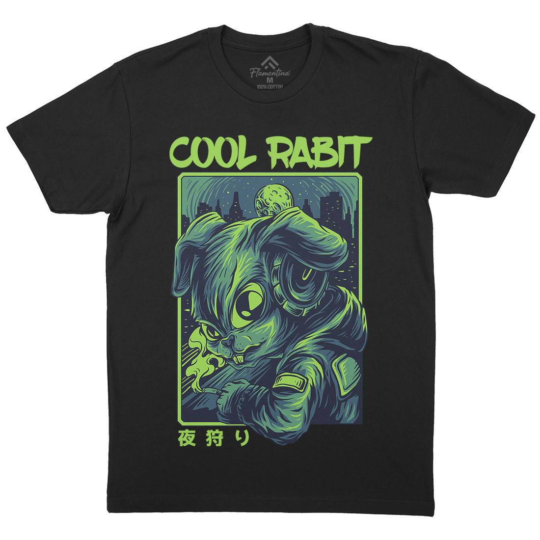 Cool Rabbit Mens Crew Neck T-Shirt Space D733