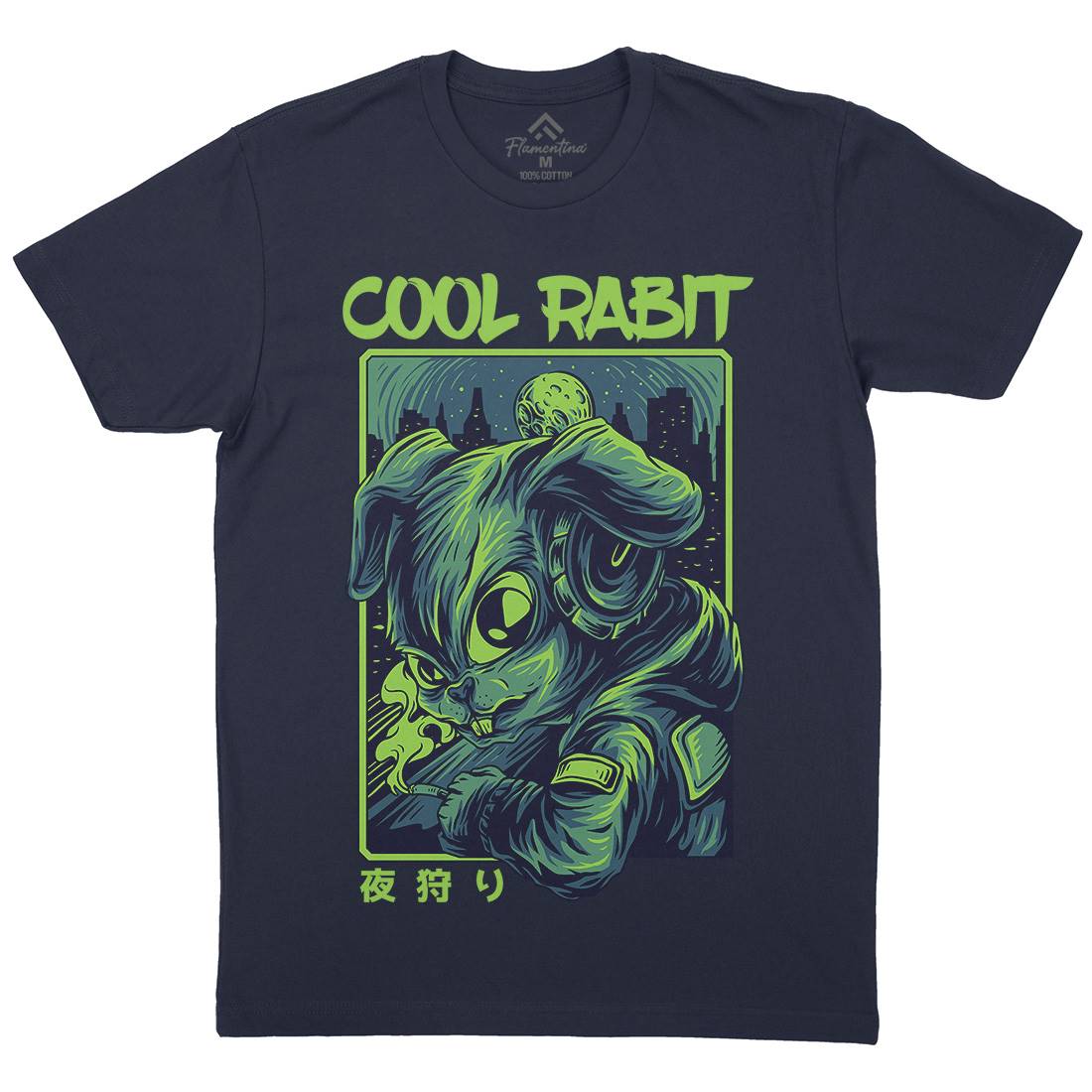 Cool Rabbit Mens Crew Neck T-Shirt Space D733