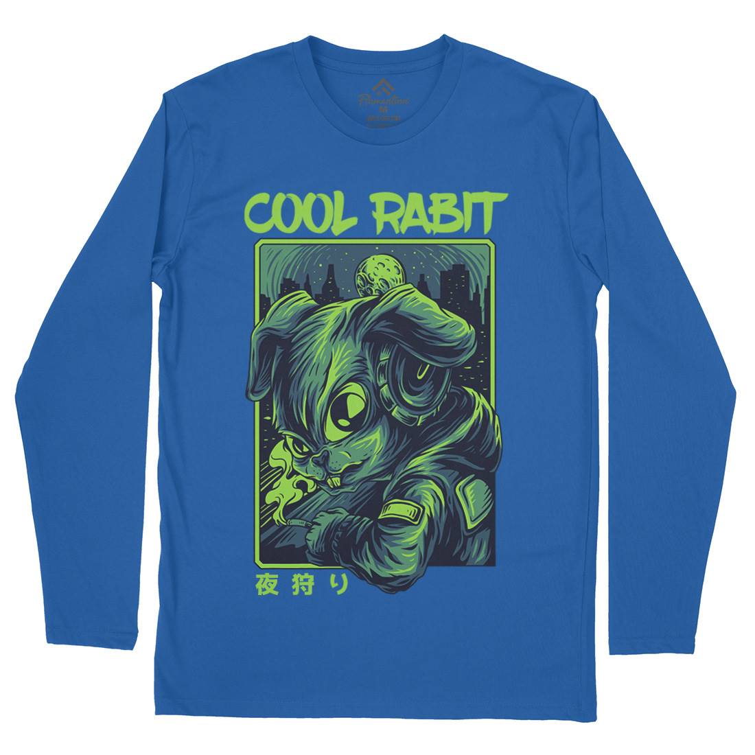 Cool Rabbit Mens Long Sleeve T-Shirt Space D733