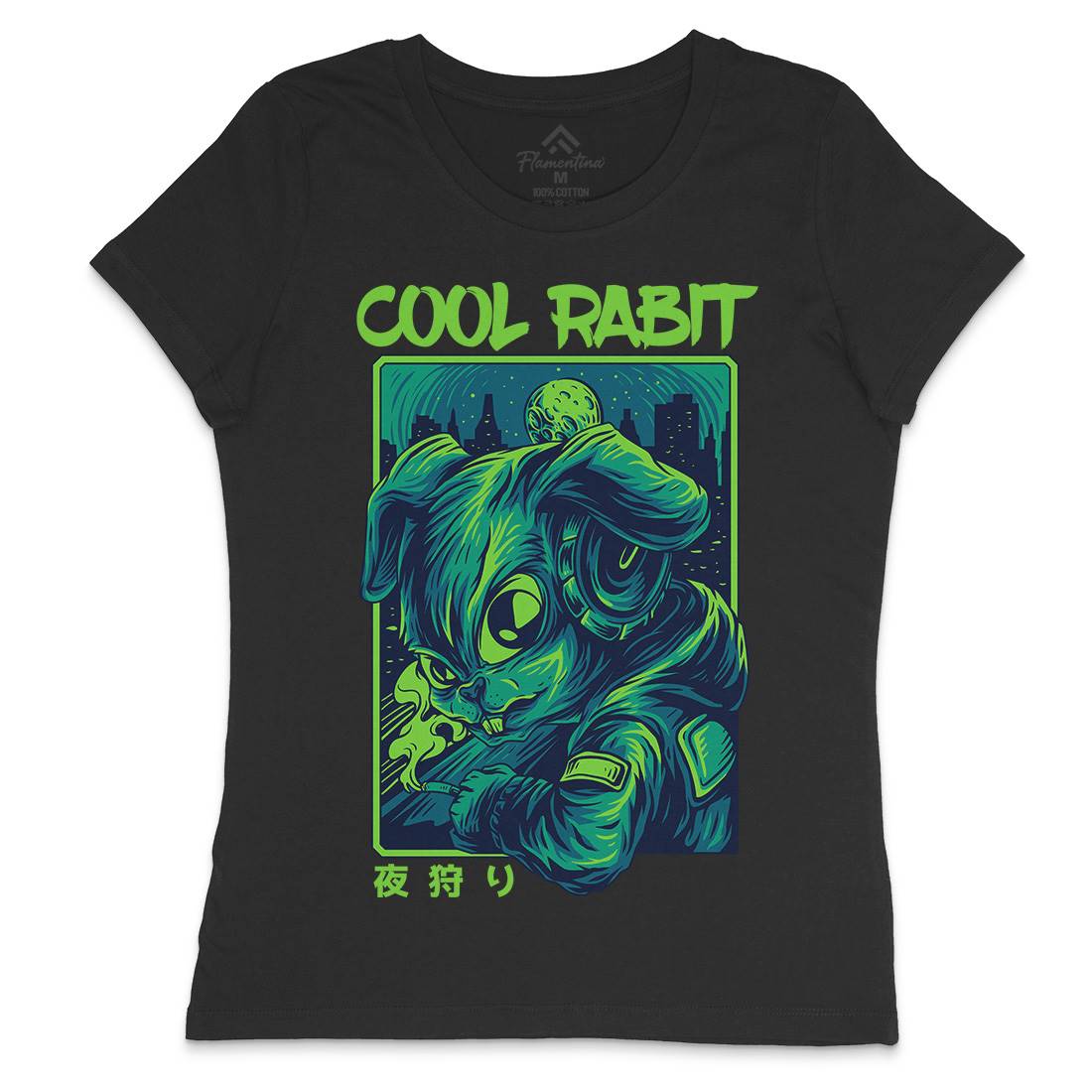 Cool Rabbit Womens Crew Neck T-Shirt Space D733