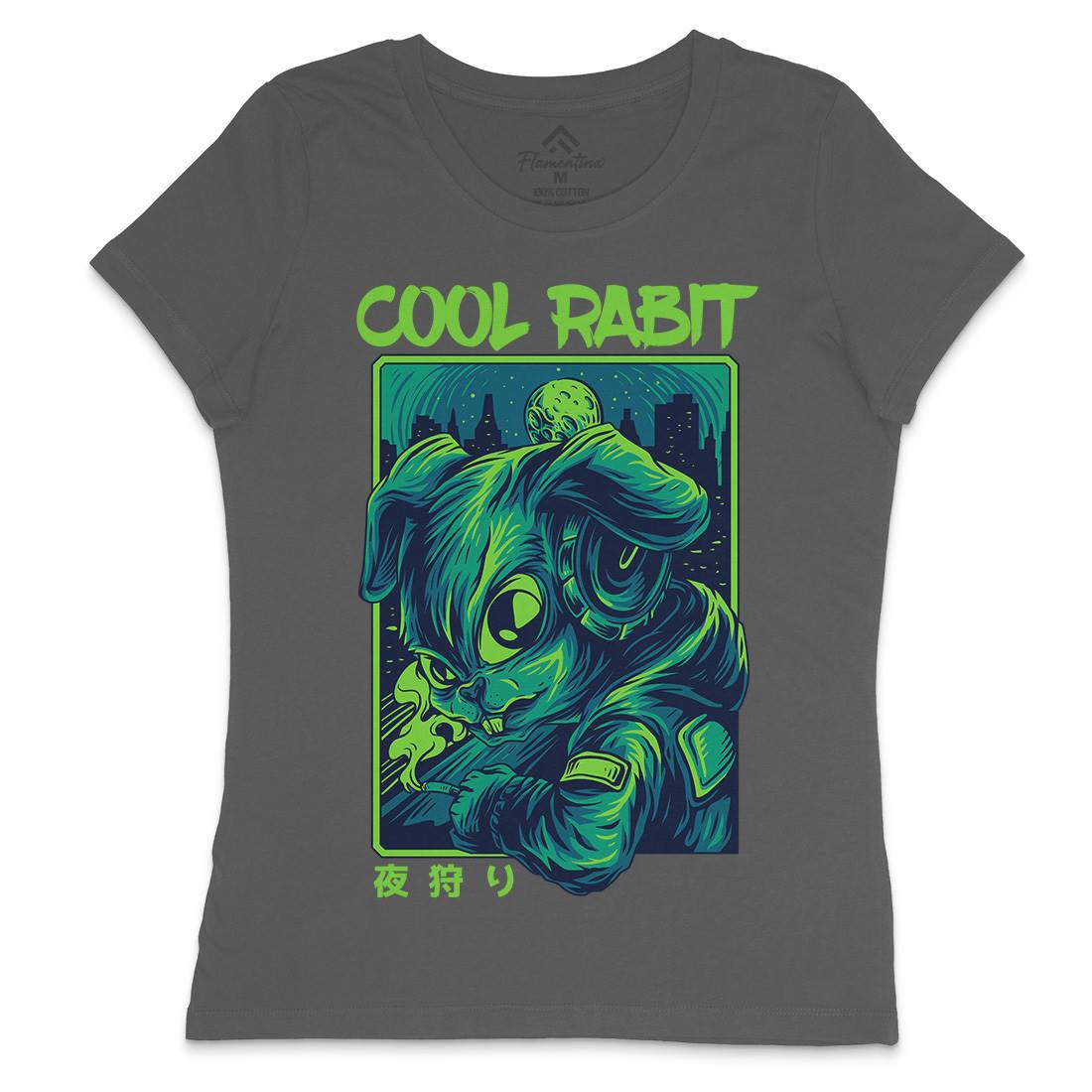 Cool Rabbit Womens Crew Neck T-Shirt Space D733