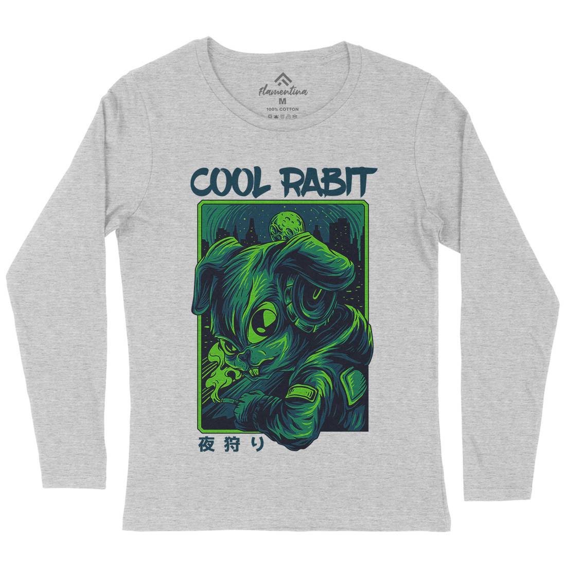 Cool Rabbit Womens Long Sleeve T-Shirt Space D733