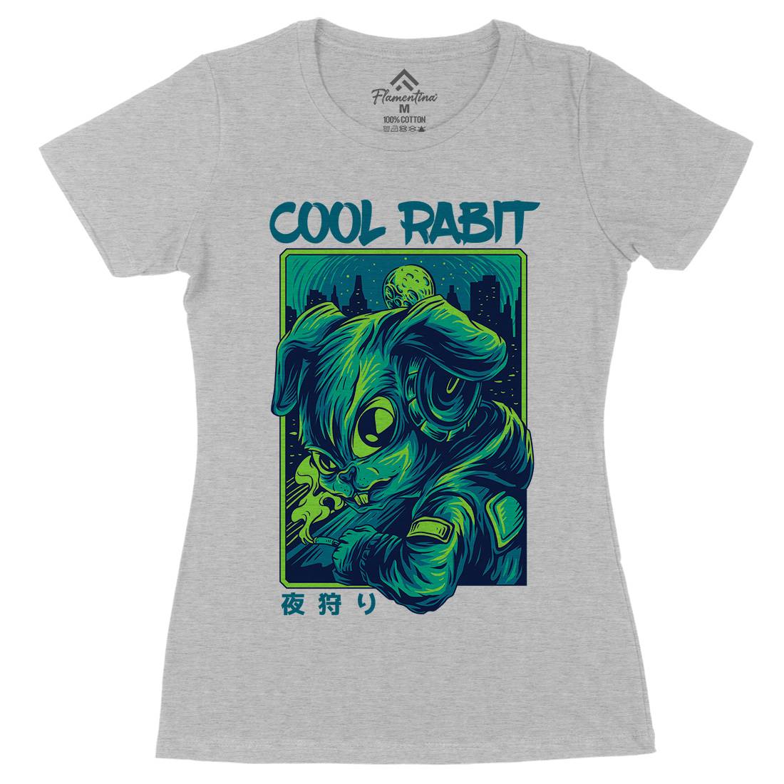 Cool Rabbit Womens Organic Crew Neck T-Shirt Space D733