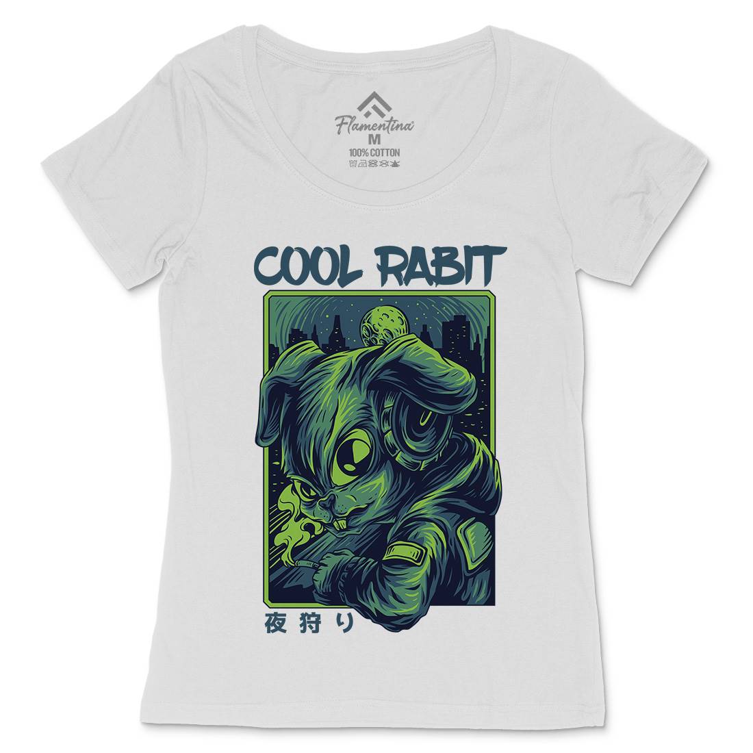 Cool Rabbit Womens Scoop Neck T-Shirt Space D733