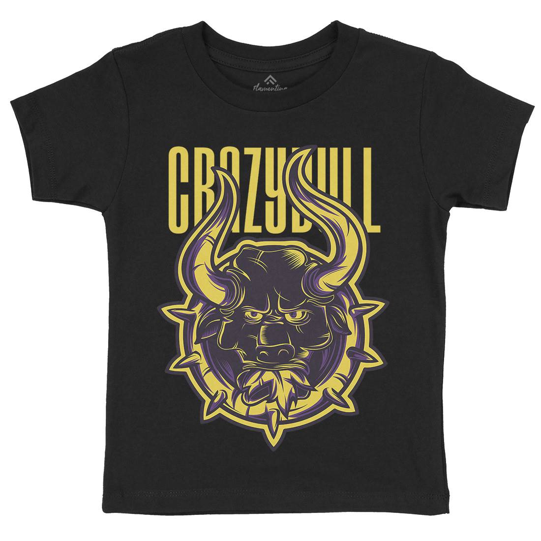 Crazy Bull Kids Crew Neck T-Shirt Animals D736