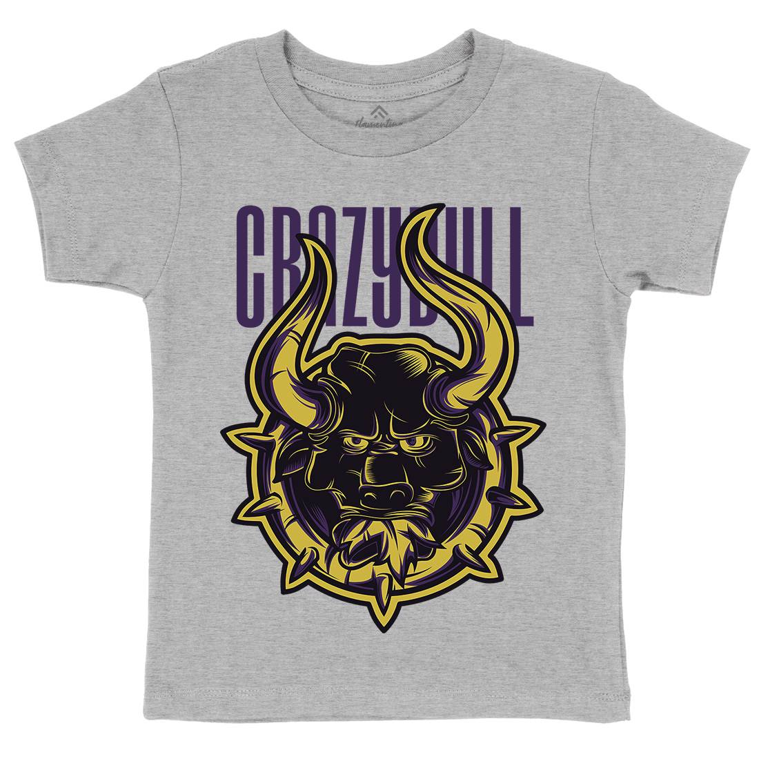 Crazy Bull Kids Organic Crew Neck T-Shirt Animals D736