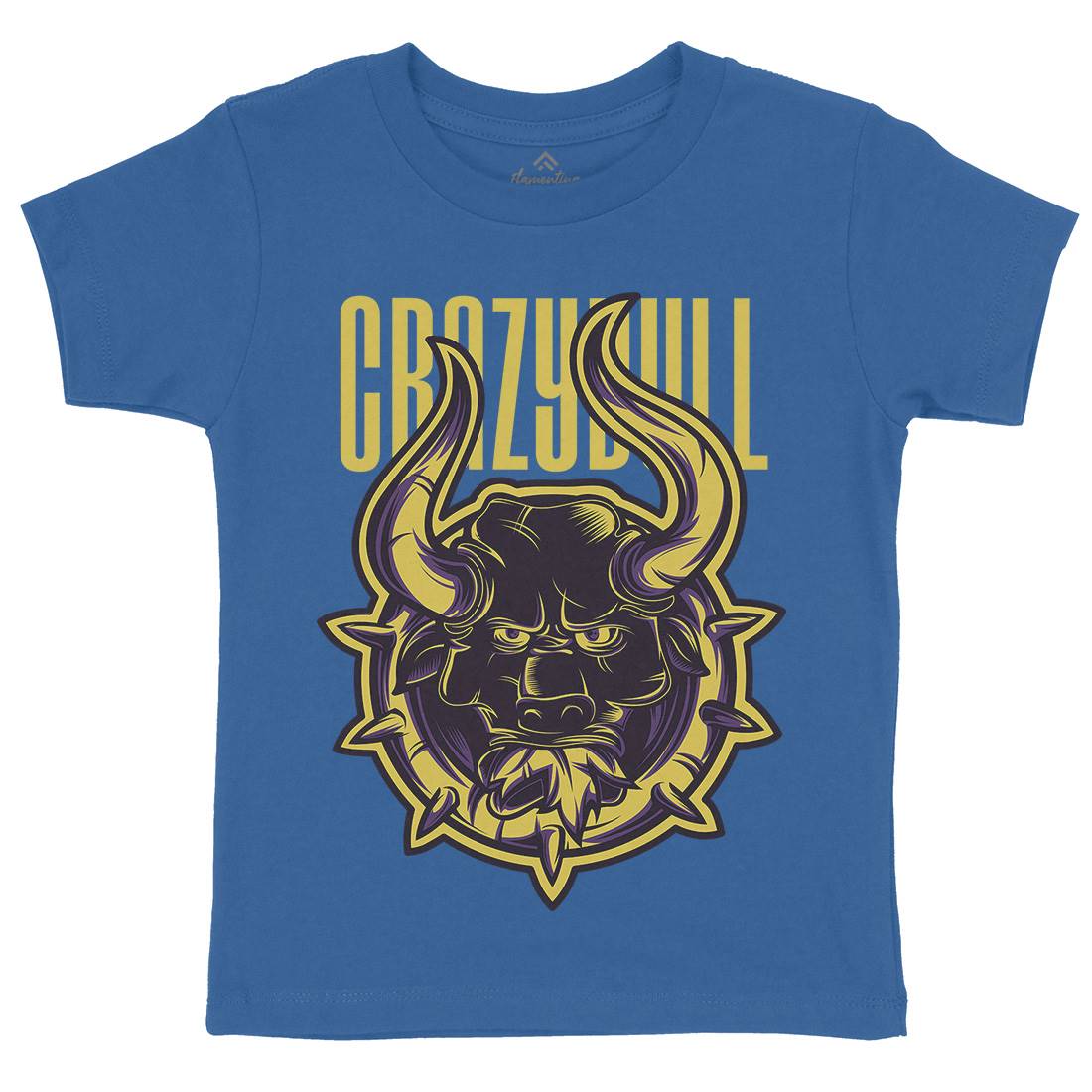 Crazy Bull Kids Crew Neck T-Shirt Animals D736