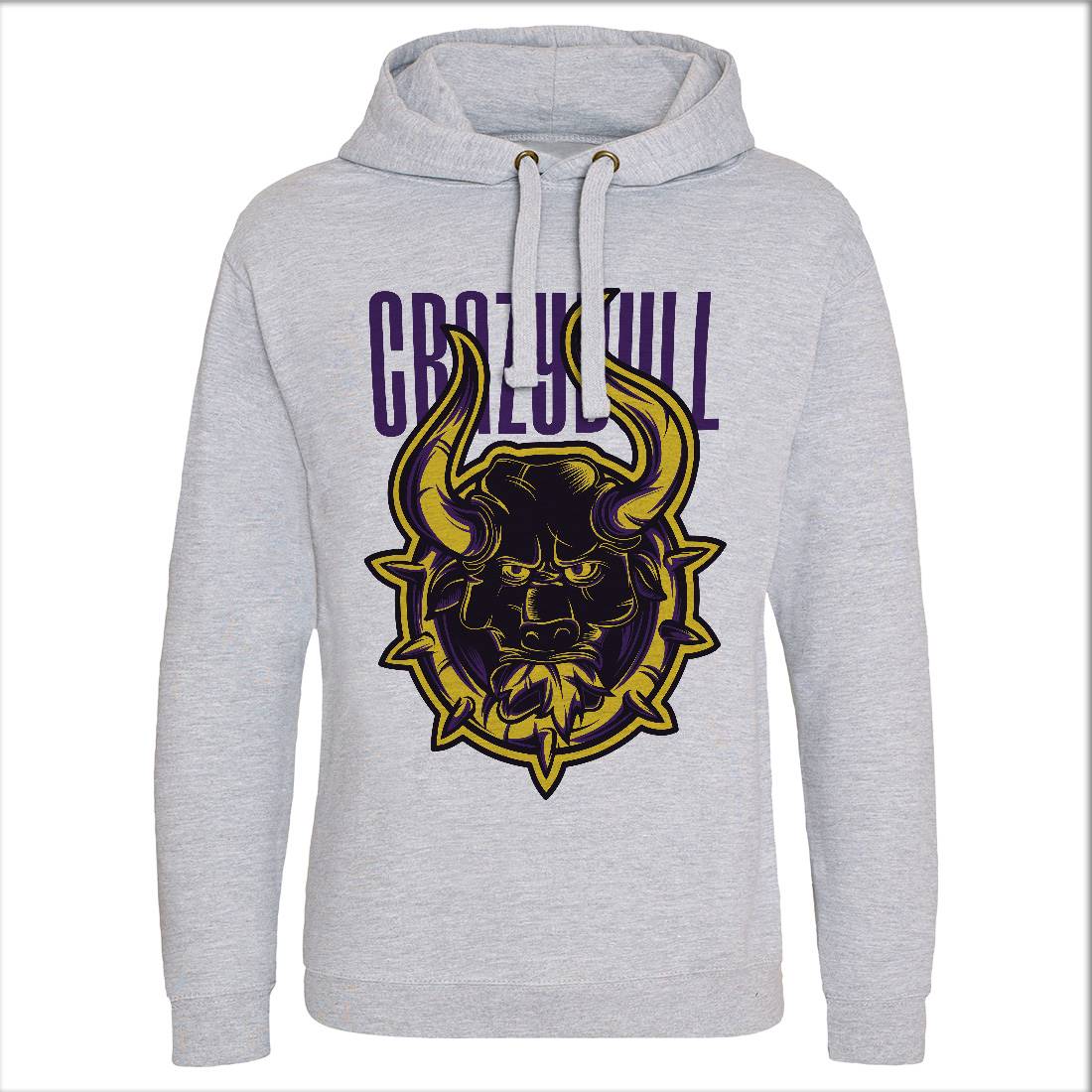 Crazy Bull Mens Hoodie Without Pocket Animals D736