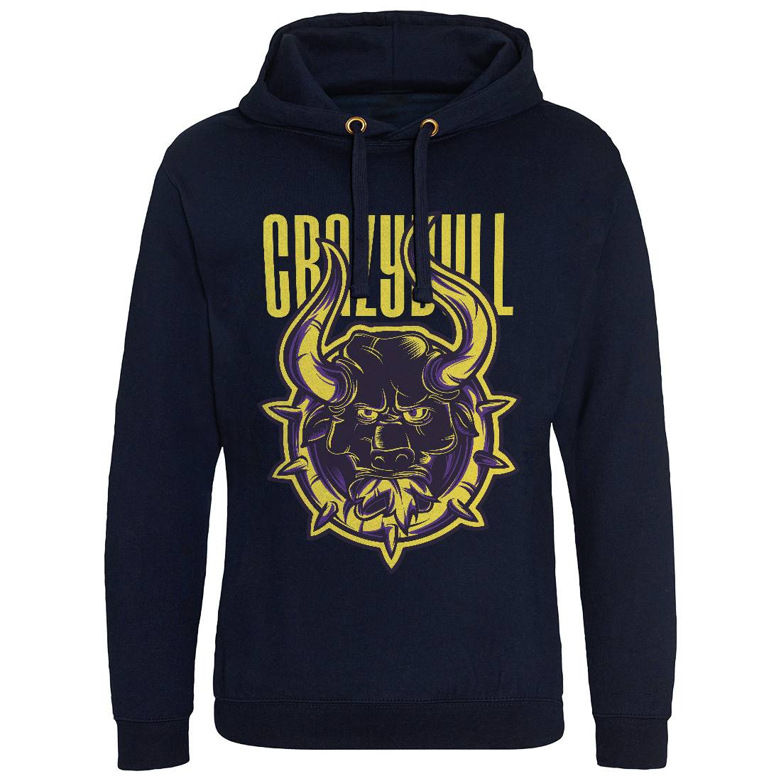 Crazy Bull Mens Hoodie Without Pocket Animals D736