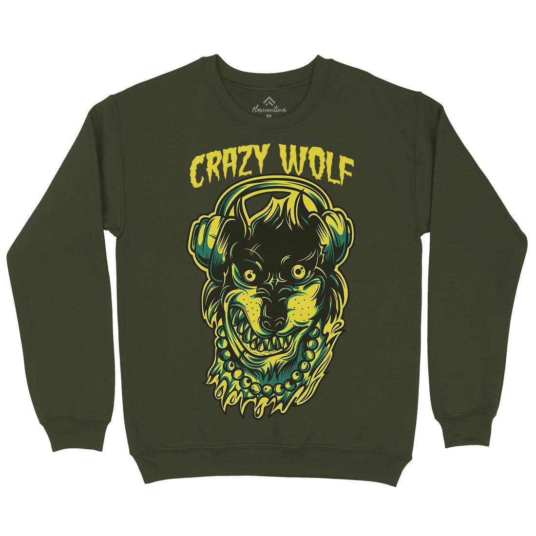 Crazy Wolf Mens Crew Neck Sweatshirt Animals D738