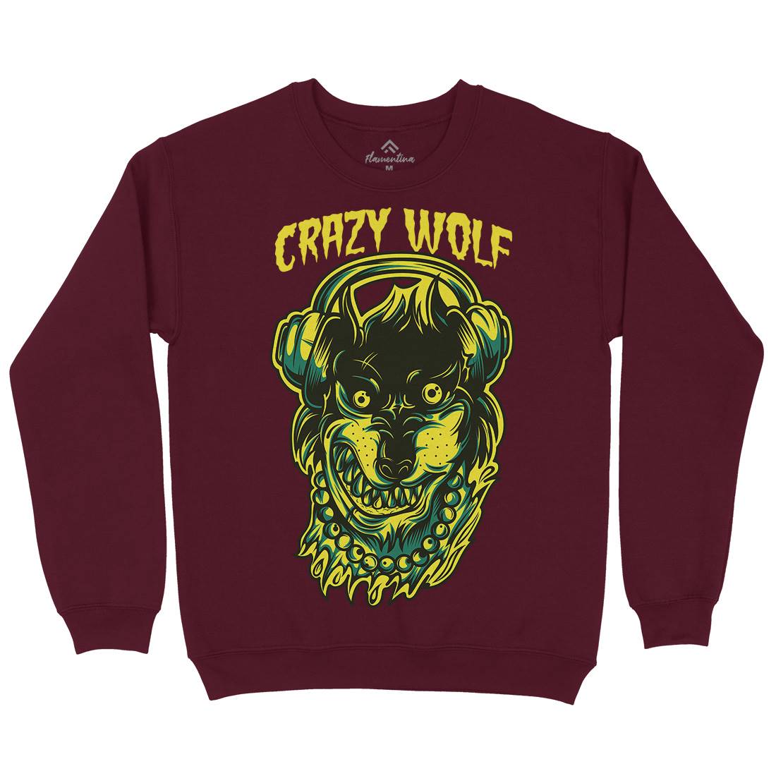 Crazy Wolf Kids Crew Neck Sweatshirt Animals D738