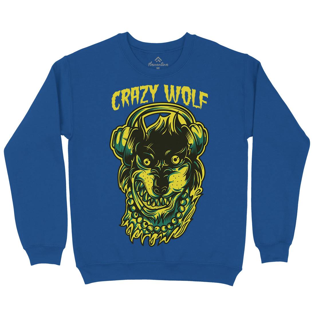 Crazy Wolf Kids Crew Neck Sweatshirt Animals D738