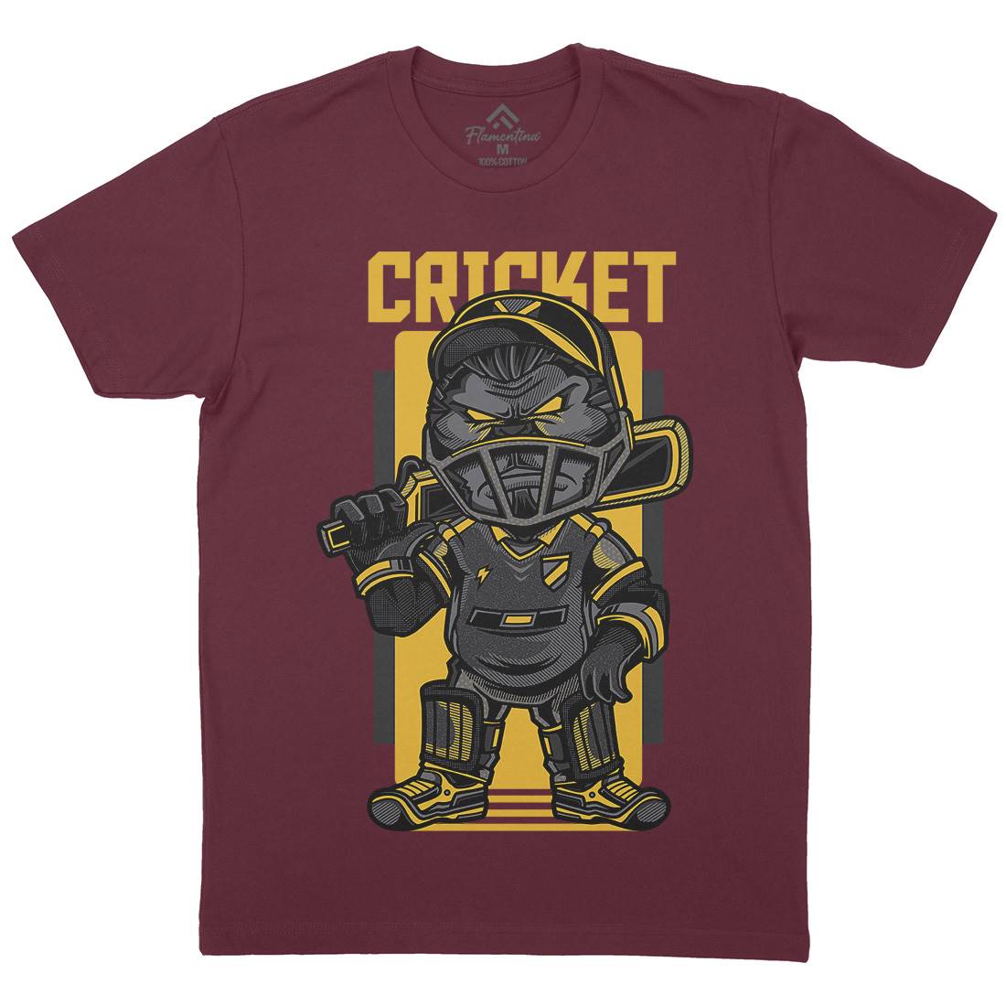Cricket Mens Crew Neck T-Shirt Sport D739