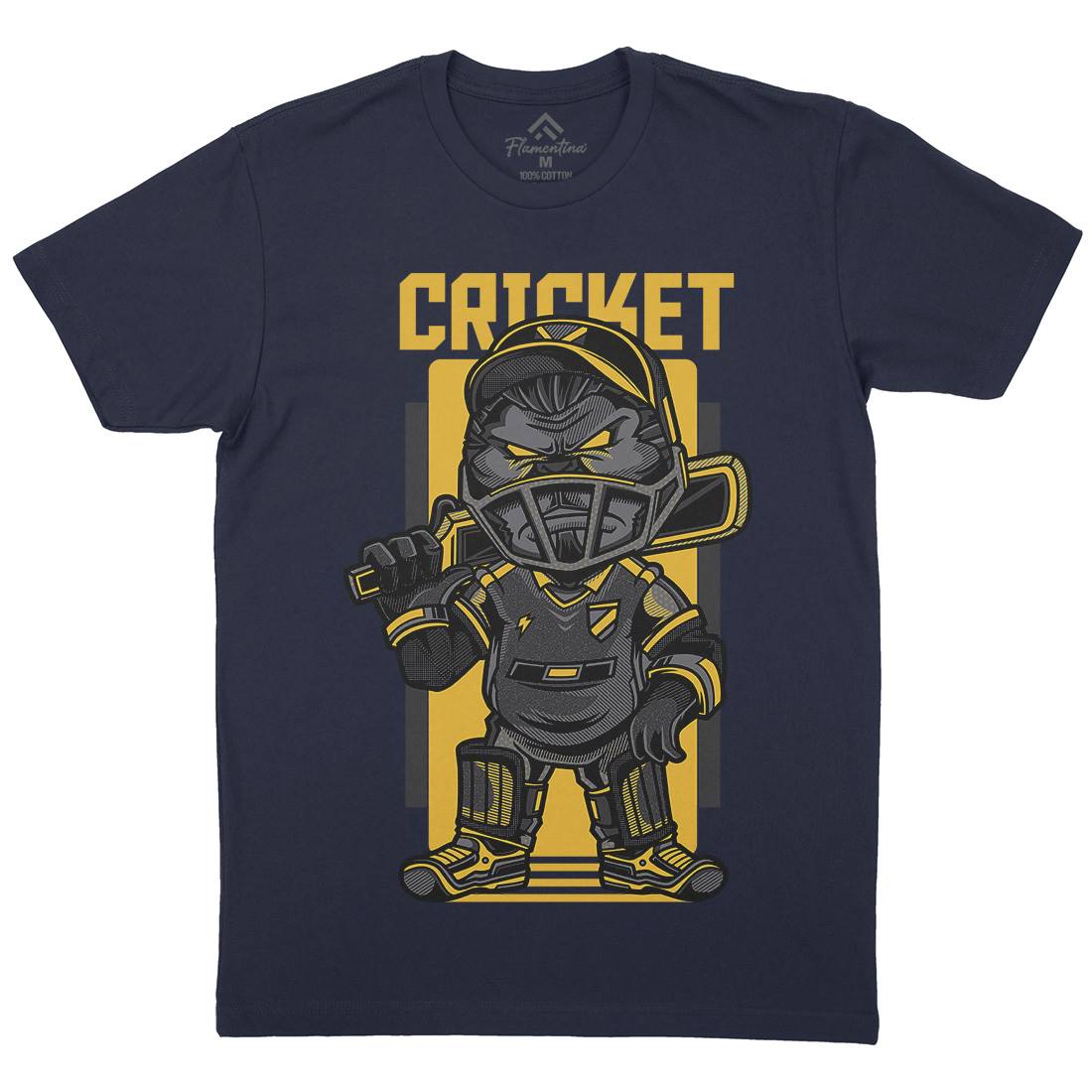 Cricket Mens Crew Neck T-Shirt Sport D739