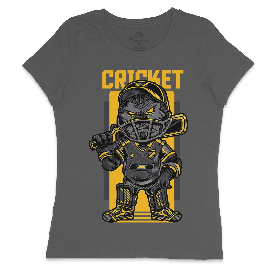 Cricket Womens Crew Neck T-Shirt Sport D739