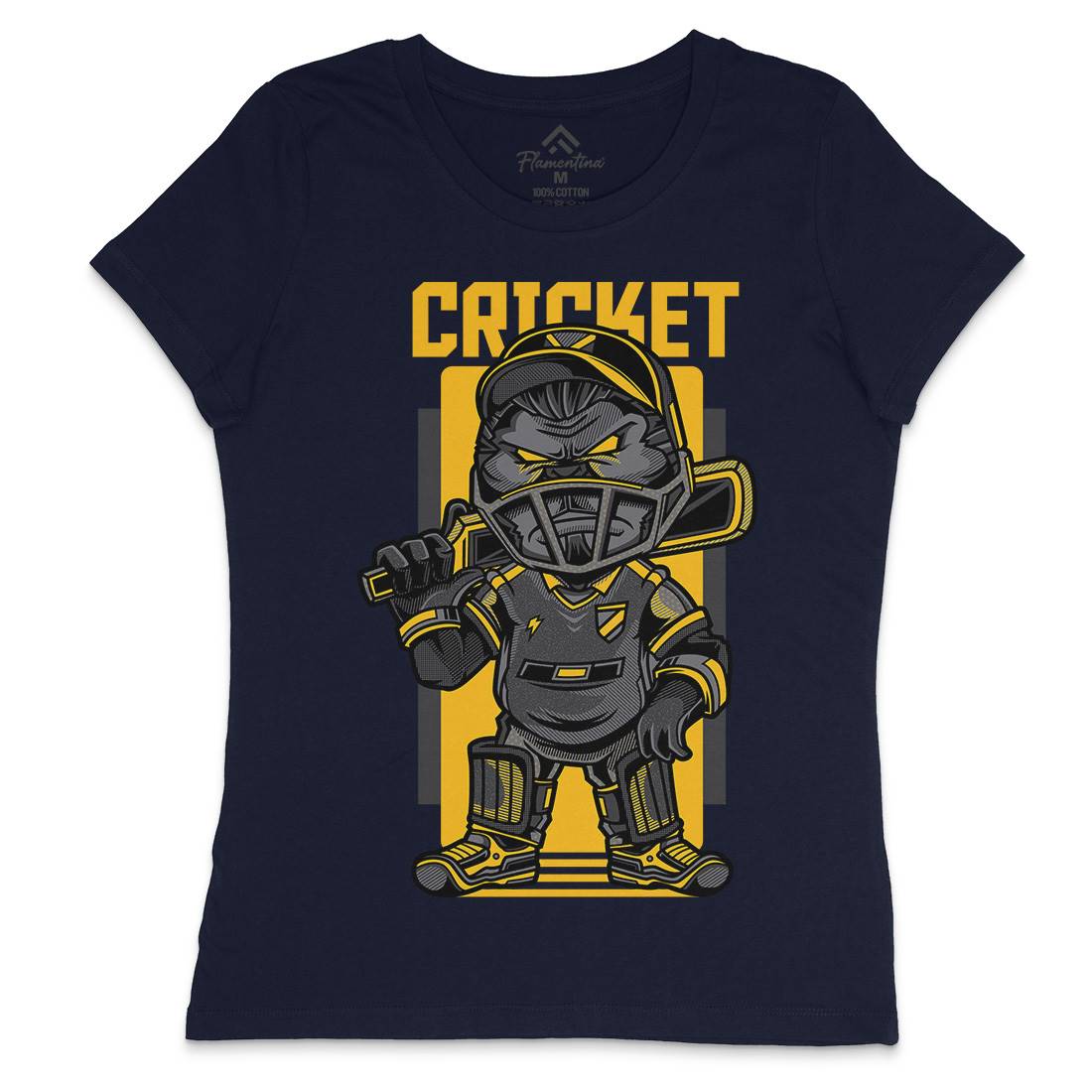 Cricket Womens Crew Neck T-Shirt Sport D739